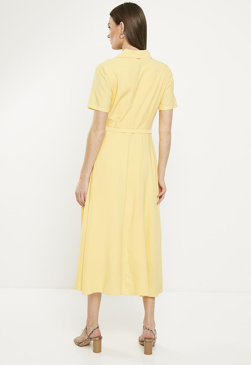 Pringle of Scotland - Pringle bethany midi dress - yellow