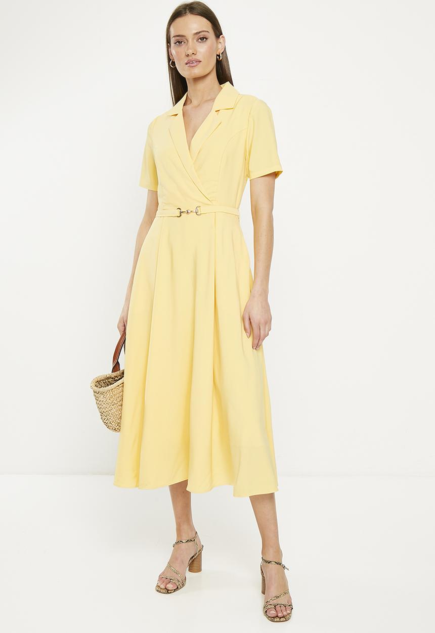 Pringle of Scotland - Pringle bethany midi dress - yellow