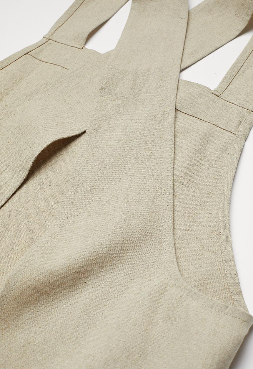 H&M - Linen-blend apron - light beige