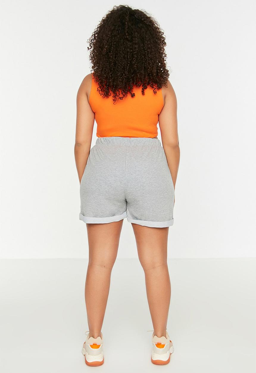 Trendyol - Plus knit shorts - grey
