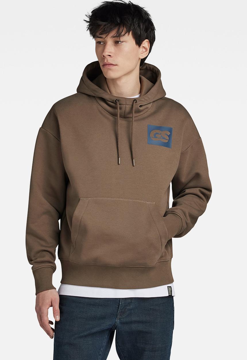 G-STAR - GS RAW back gr hdd loose sw dry ashor sweat - turf