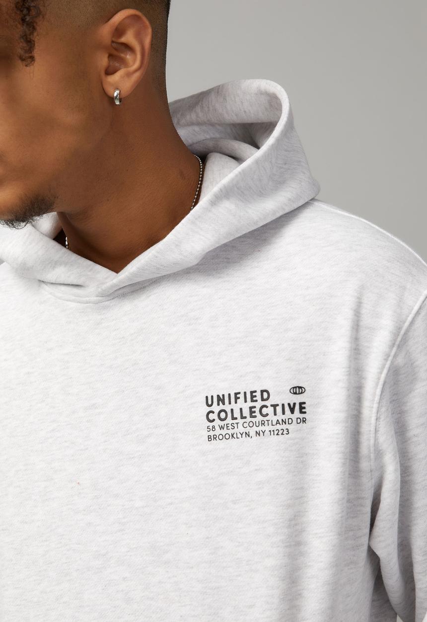 Factorie - Relaxed unified hoodie - silver marle/unified lockup