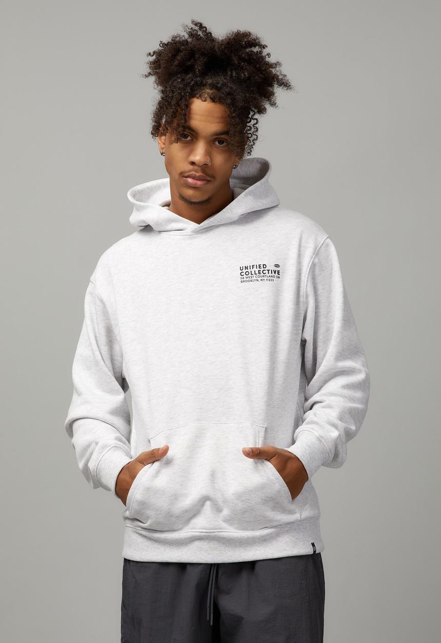 Factorie - Relaxed unified hoodie - silver marle/unified lockup