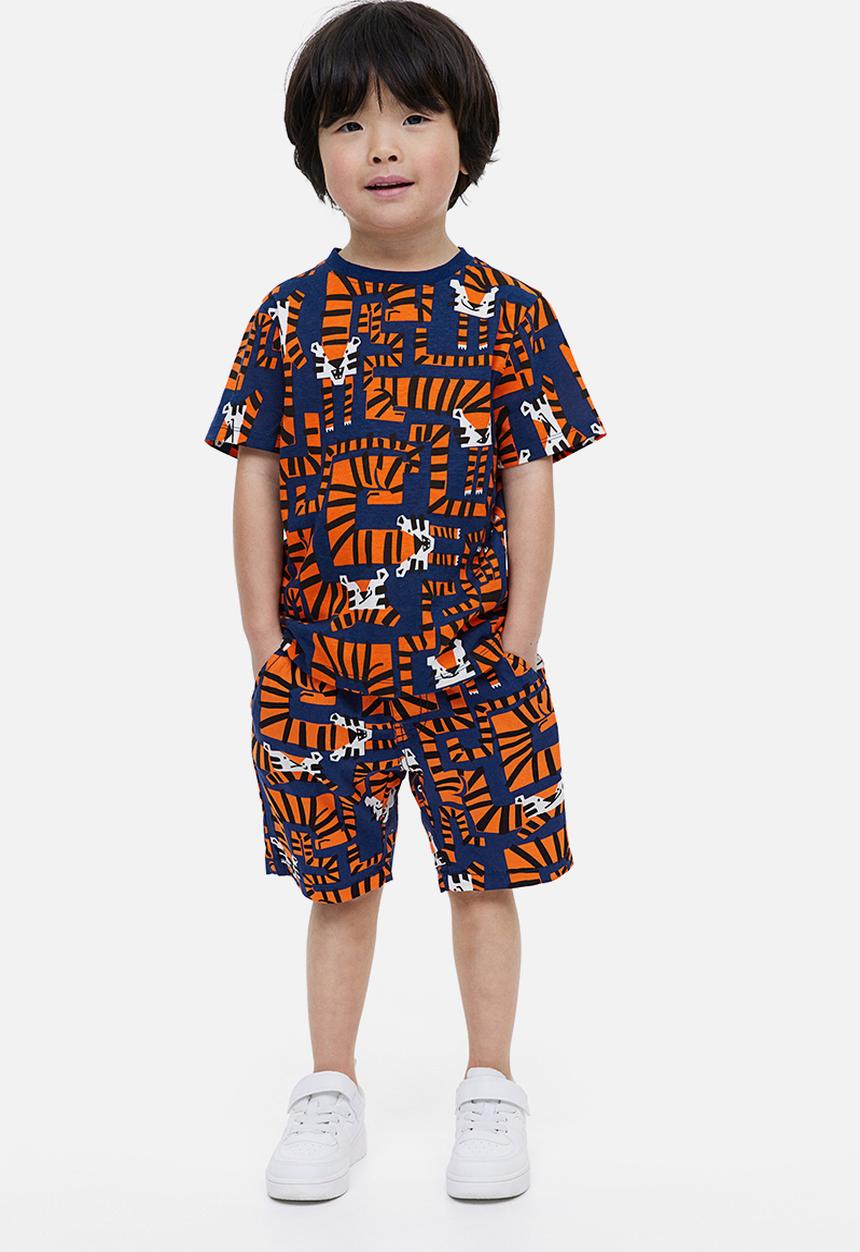 H&M - Cotton shorts - blue tigers 