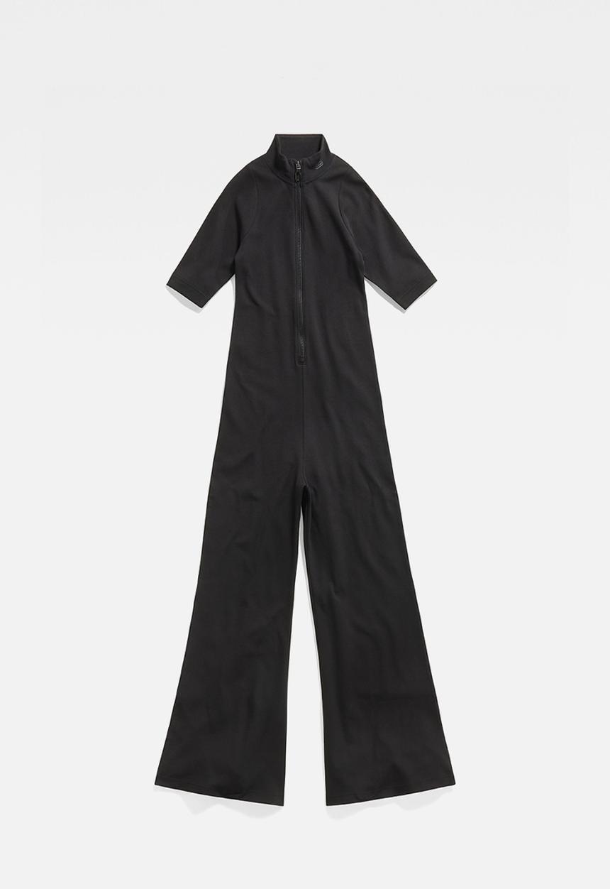 G-STAR - Wide leg jumpsuit short sleeve - dk black