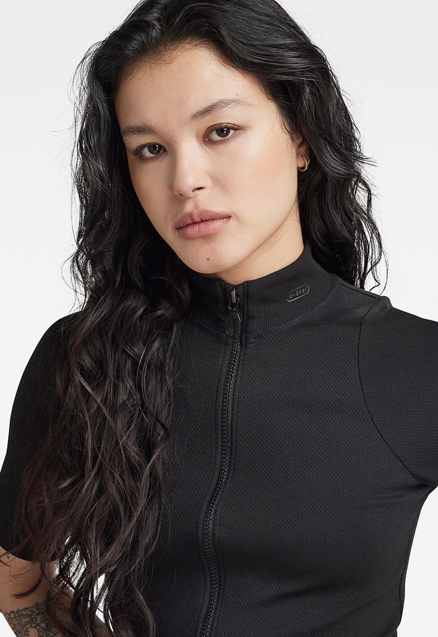 G-STAR - Wide leg jumpsuit short sleeve - dk black