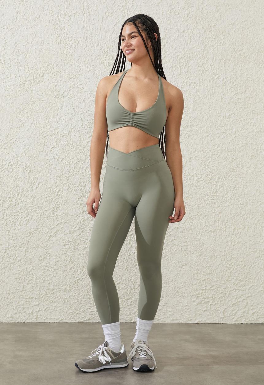 Cotton On - Ultra luxe strappy back crop - dusty khaki