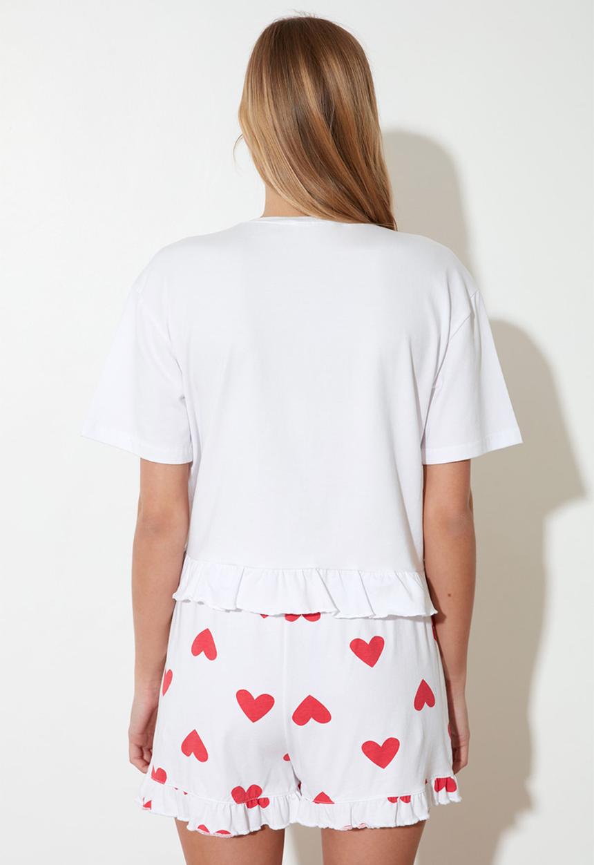 Trendyol - Short hearts pajama set - multi