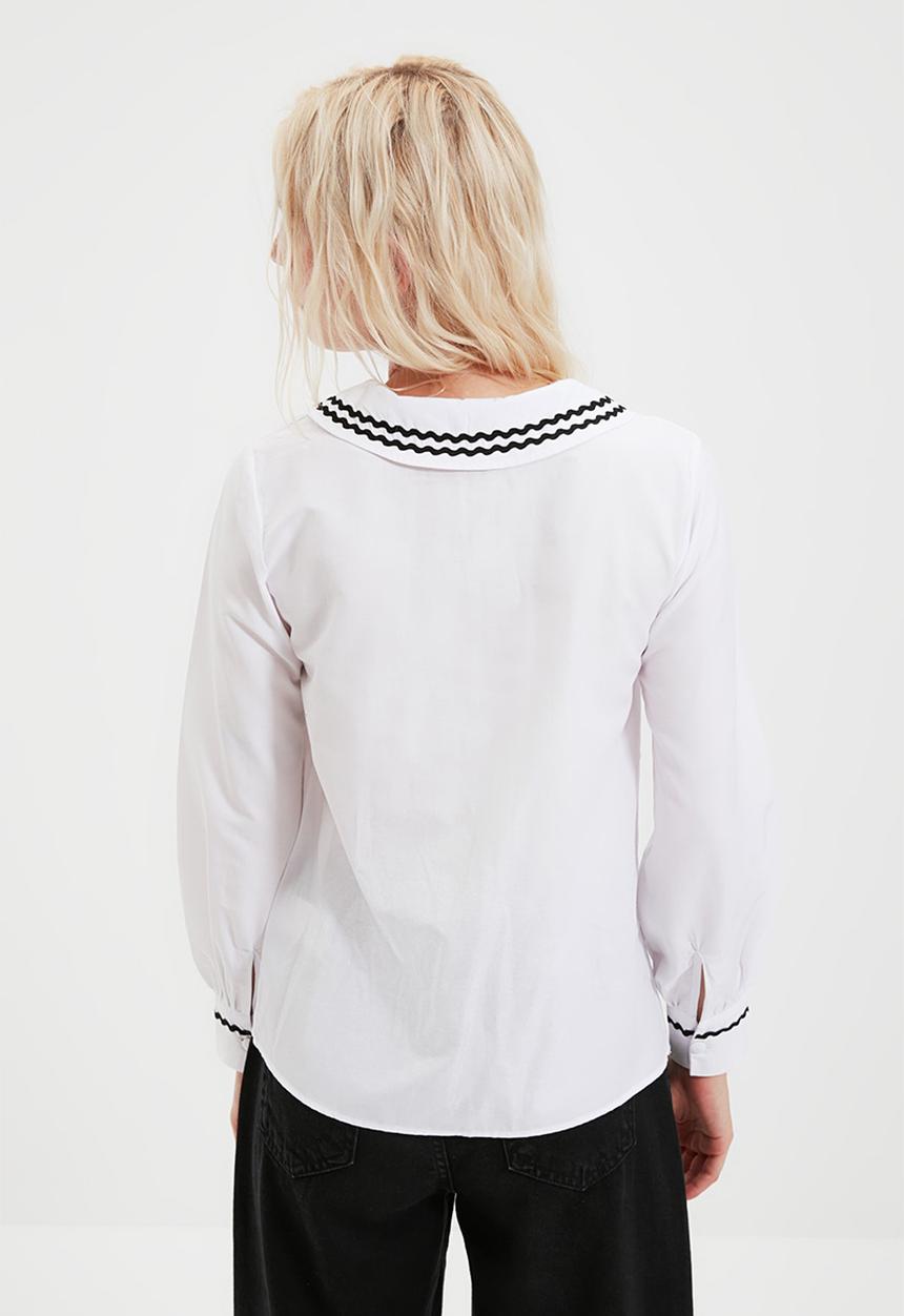 Trendyol - Peter pan collar shirt - white
