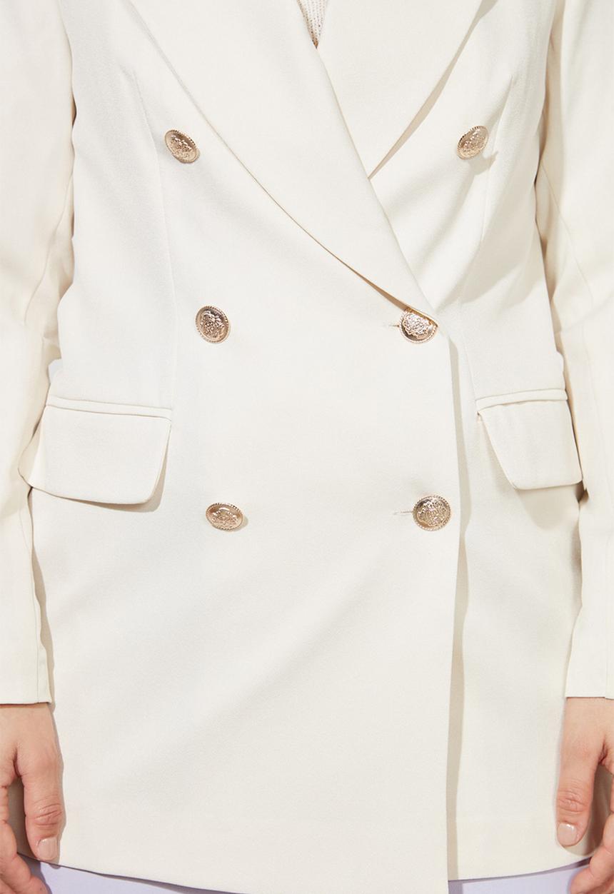 Trendyol - Oversize double breasted blazer - beige