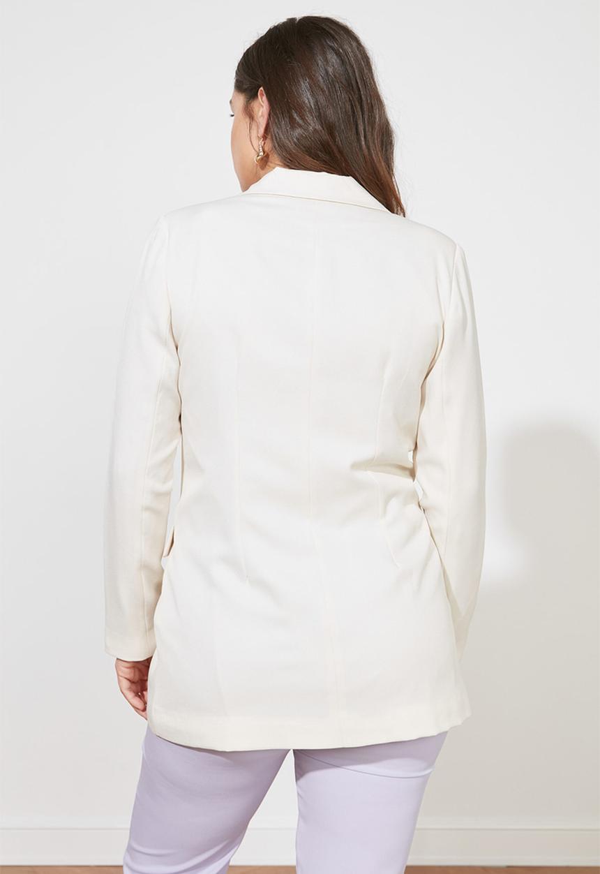 Trendyol - Oversize double breasted blazer - beige