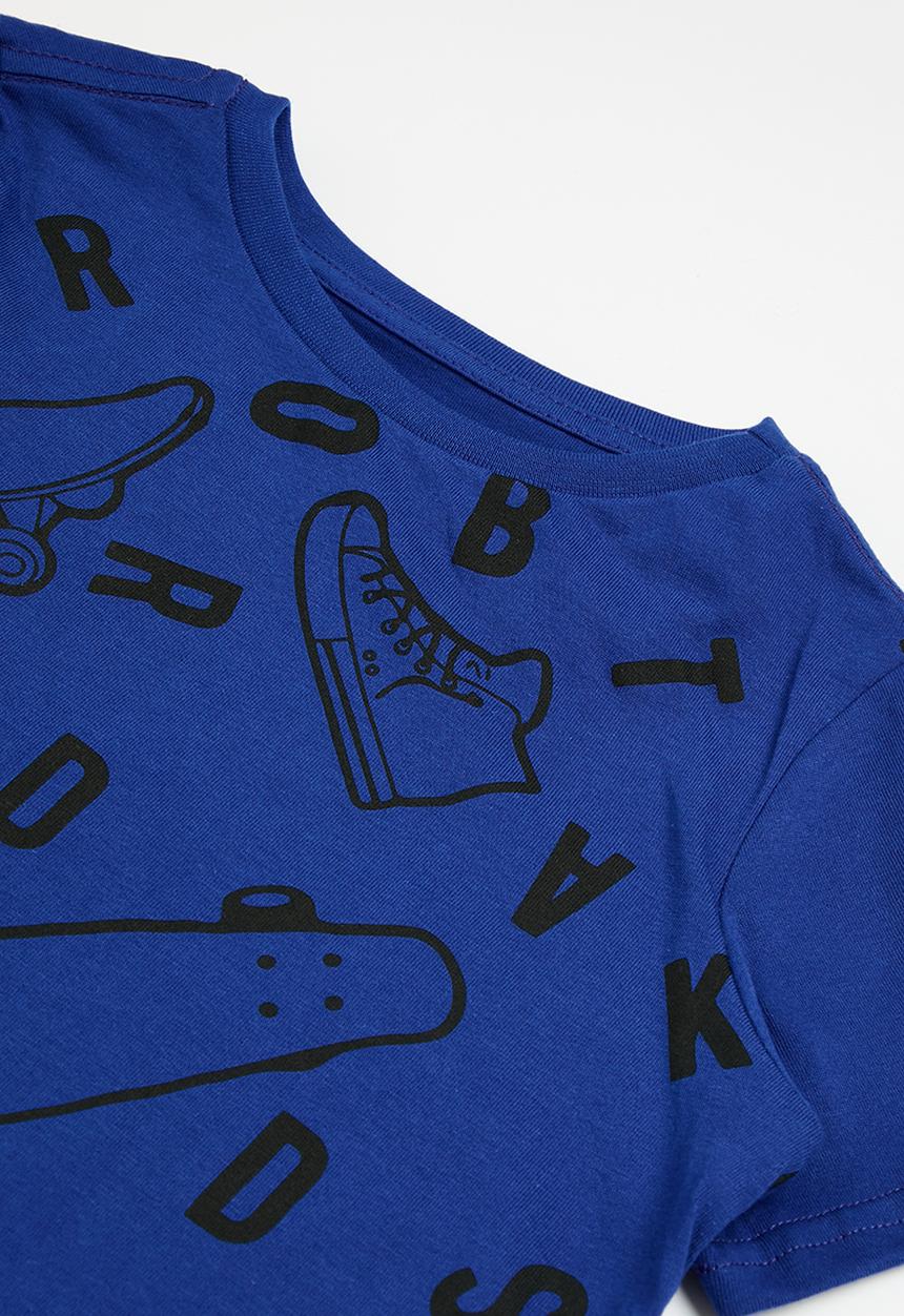 Pop Candy - T-shirt and sweat short set - royal blue