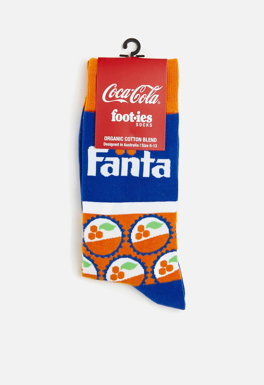 Foot-ies - Fanta sip organic cotton sock - blue & orange