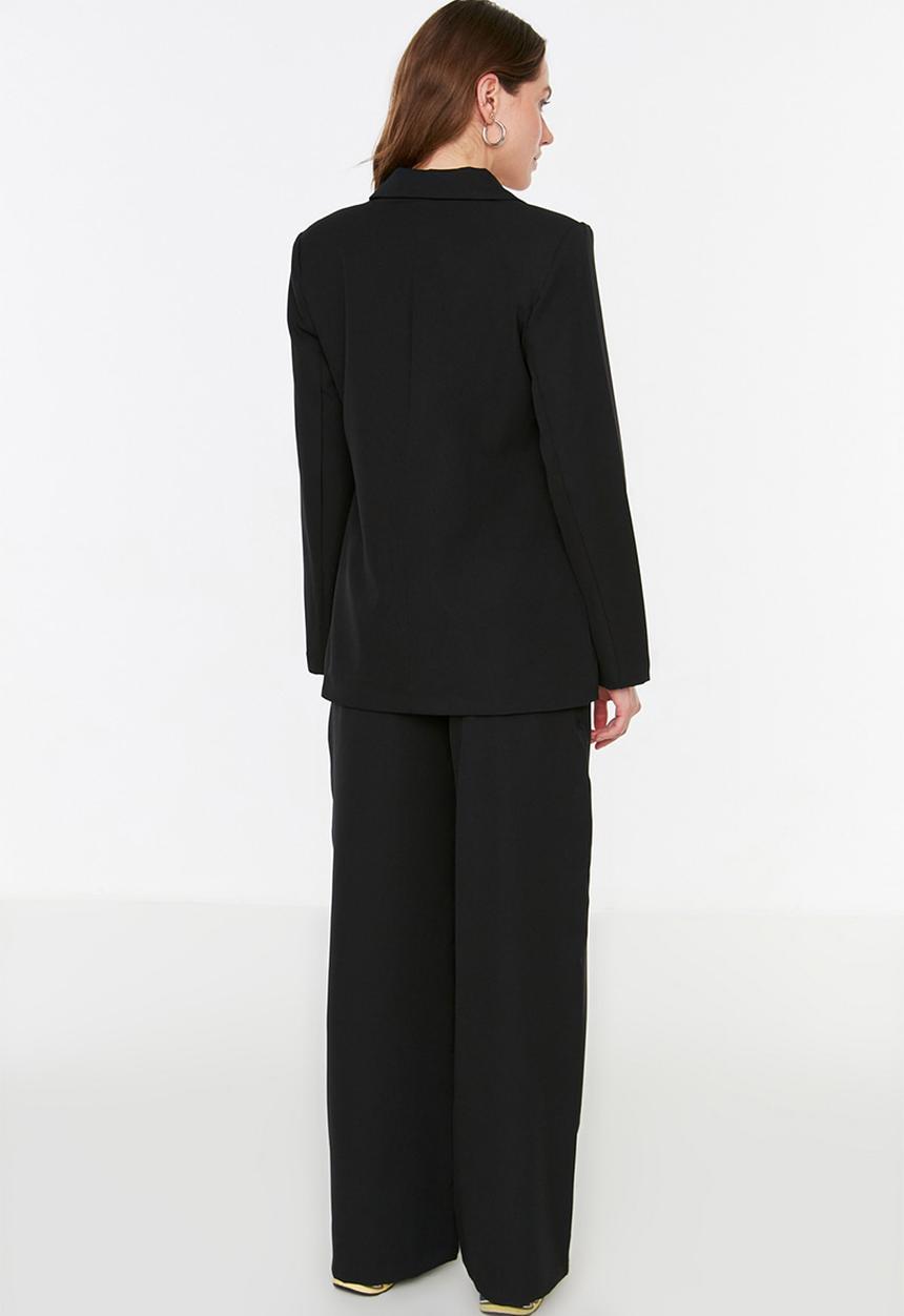 Trendyol - Double breasted blazer - black