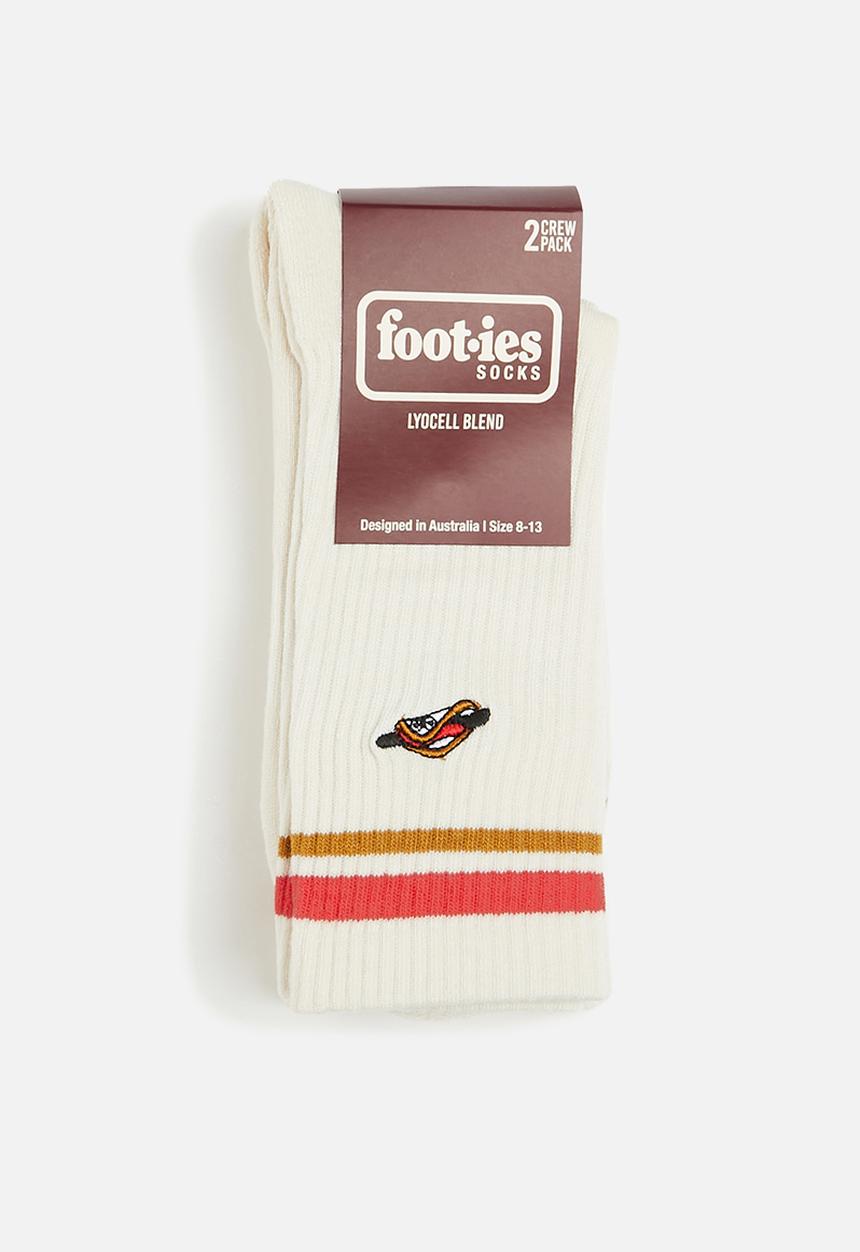 Foot-ies - Hotdog with sauce socks - cream