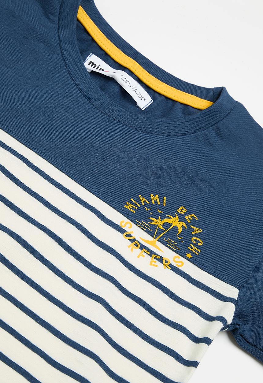 MINOTI - Boys jersey tee & fleece short - yellow