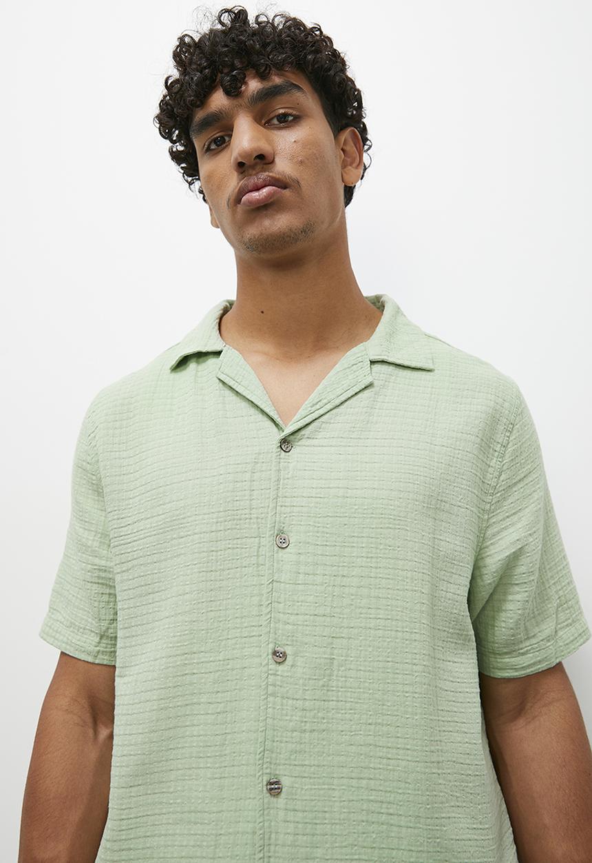 STYLE REPUBLIC - Cheese cloth short sleeve shirt - sage