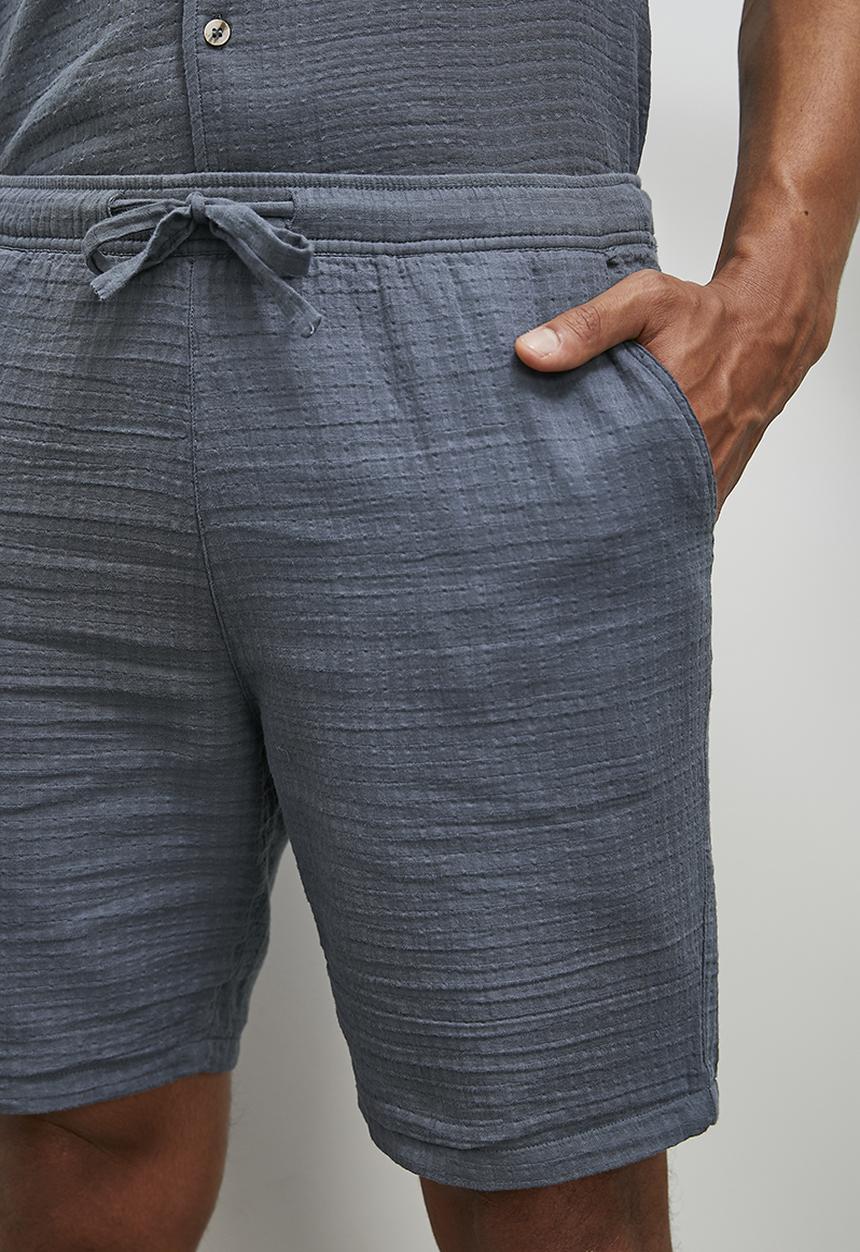 STYLE REPUBLIC - Fashion cheesecloth walk short - charcoal