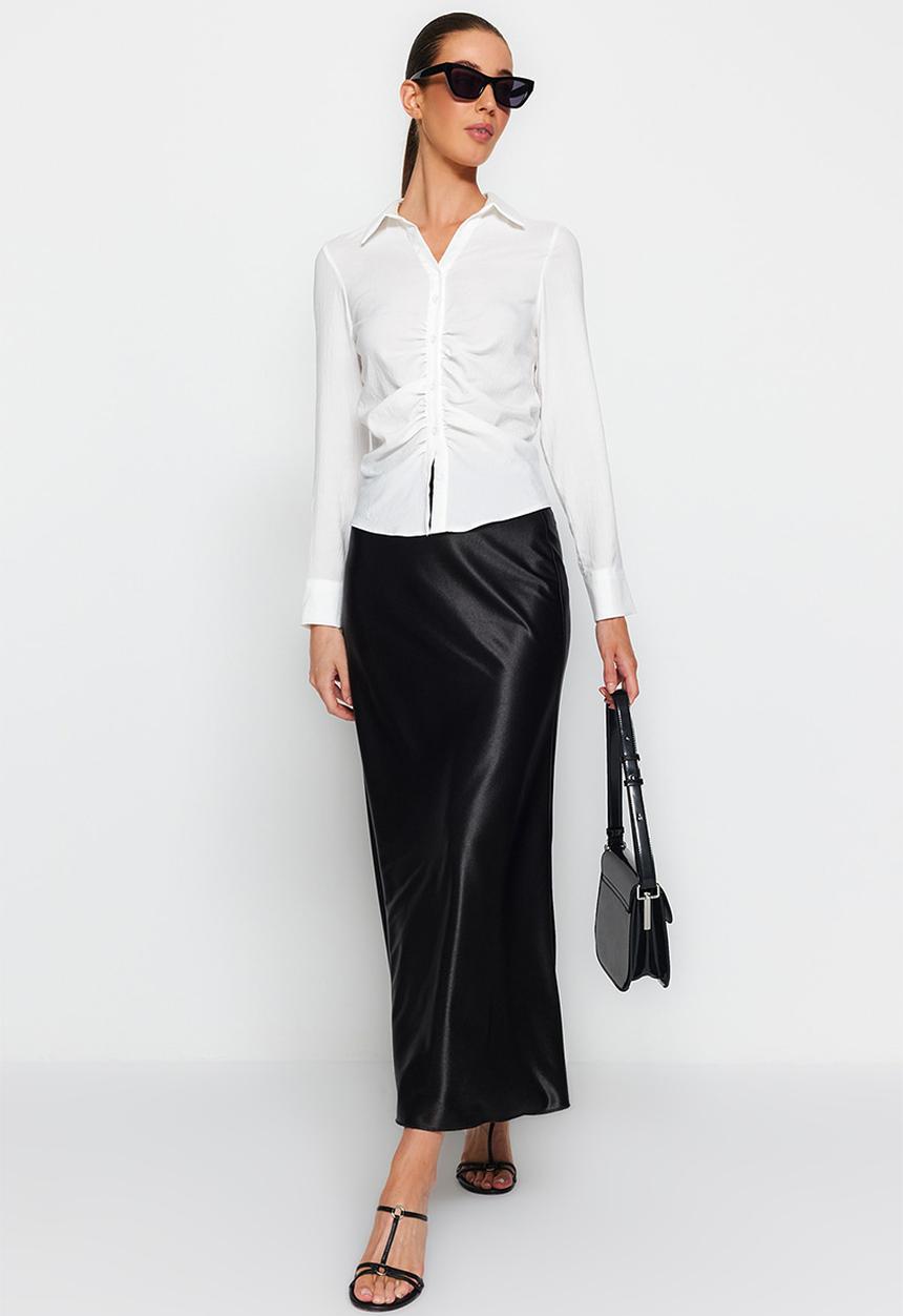 Trendyol - Modest slip skirt - black