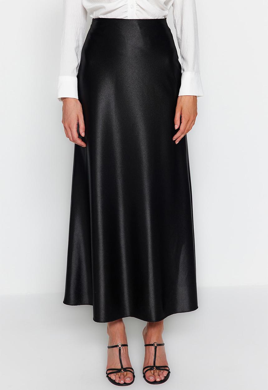 Trendyol - Modest slip skirt - black