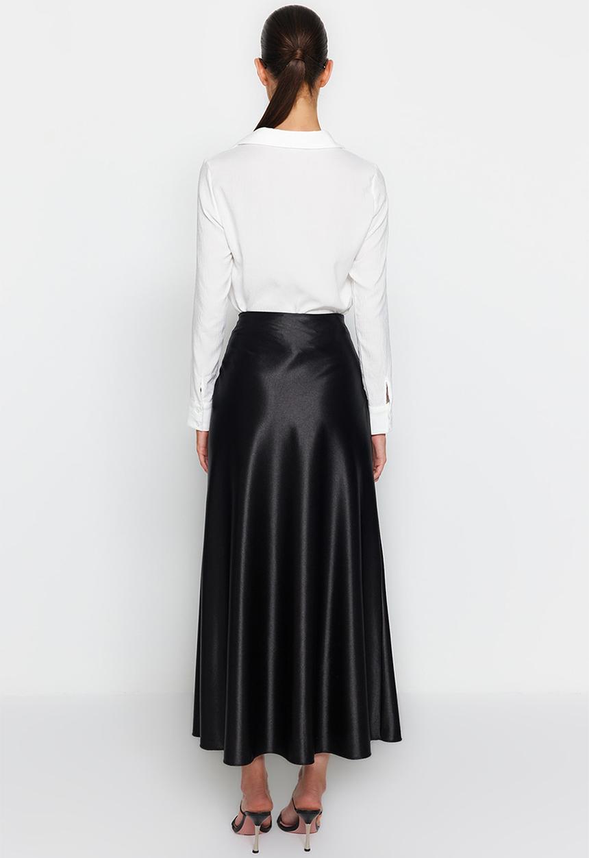 Trendyol - Modest slip skirt - black