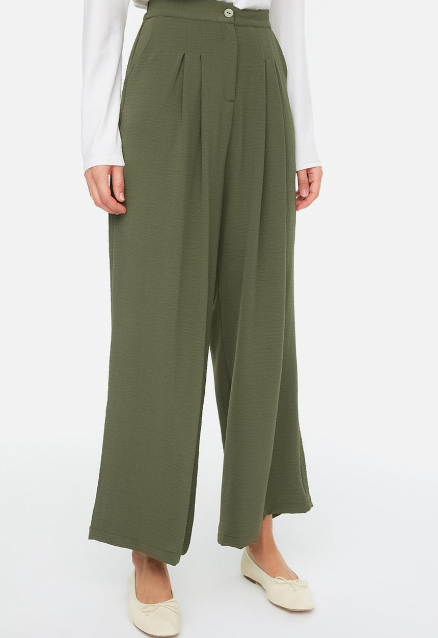 Trendyol - Modest wide leg trousers - khaki