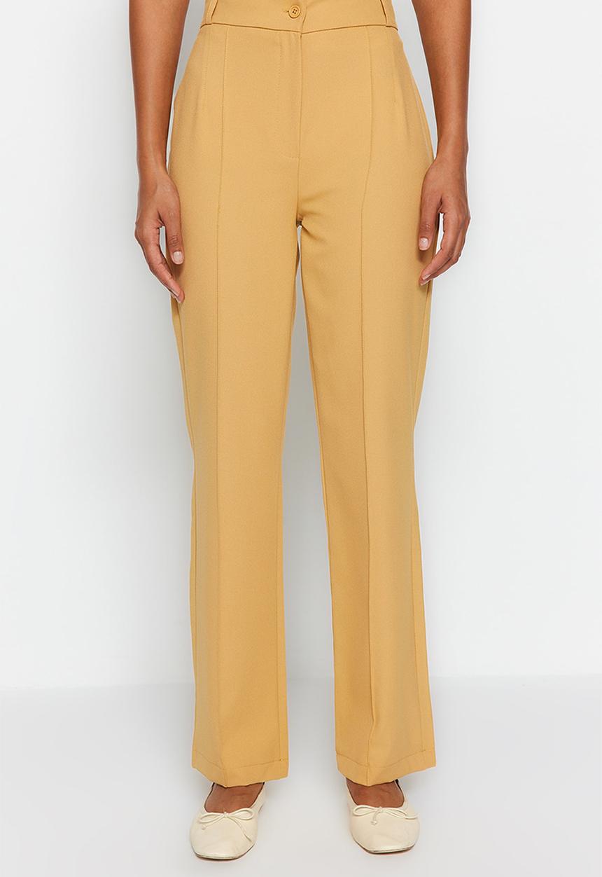 Trendyol - High waist straight leg trousers - brown