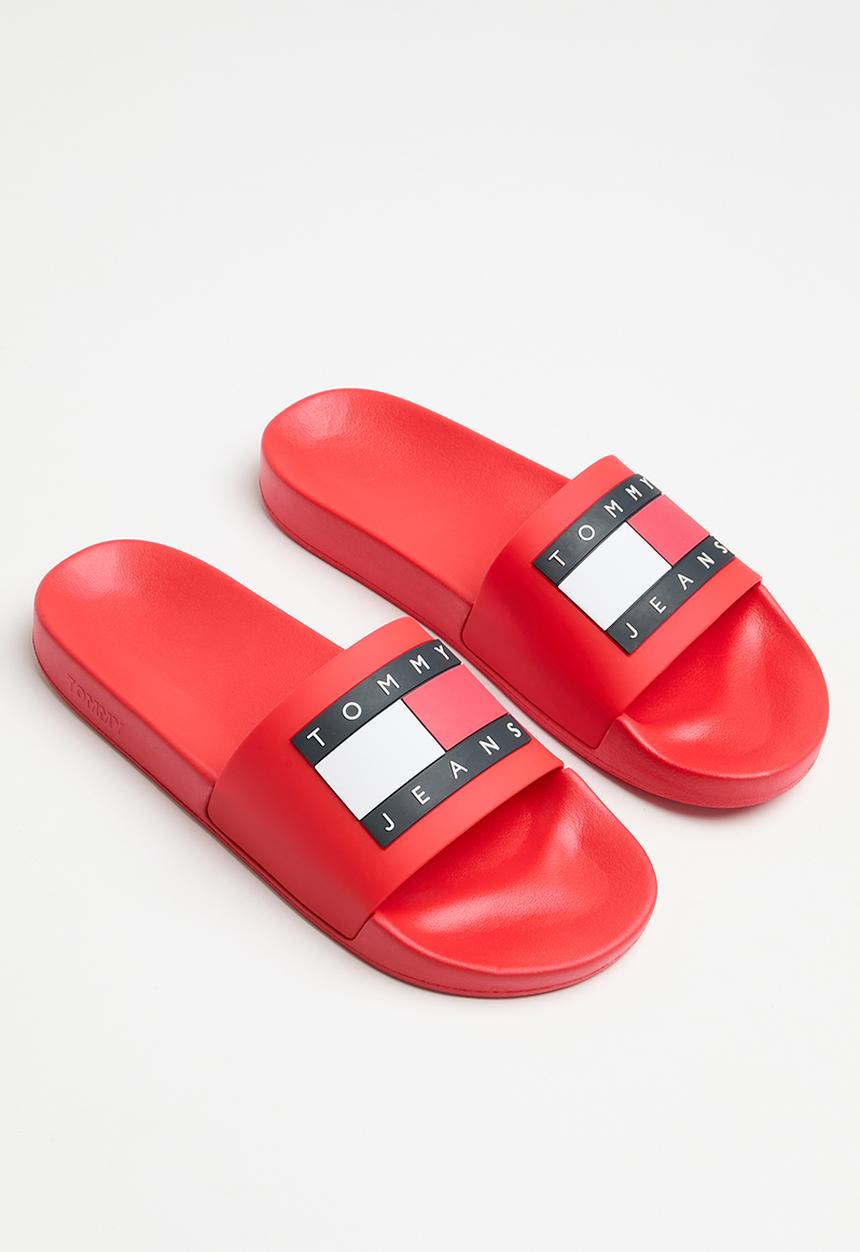 Tommy Hilfiger - Tommy jeans pool slide ess - deep crimson