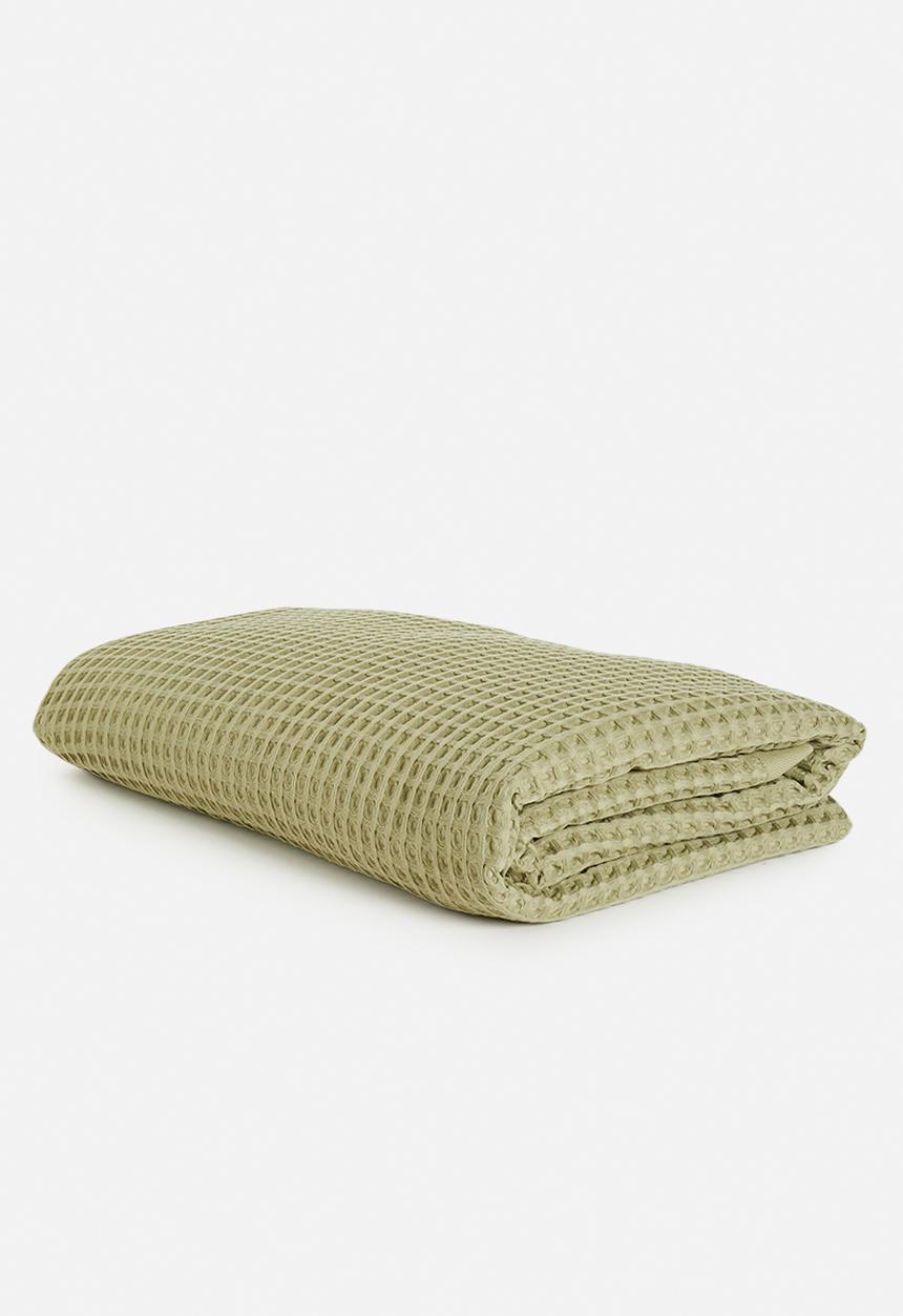 Hertex Haus - Honeycomb turkish cotton throw - leaflet