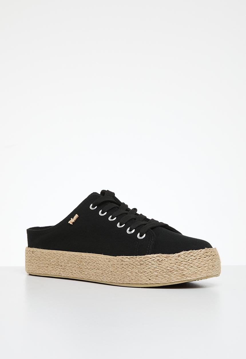 Plum - Lace-up mule - black