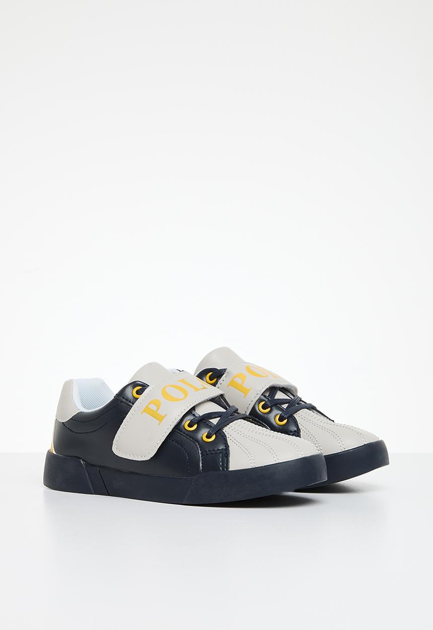 POLO - Boys velcro colour block sneakers  - navy