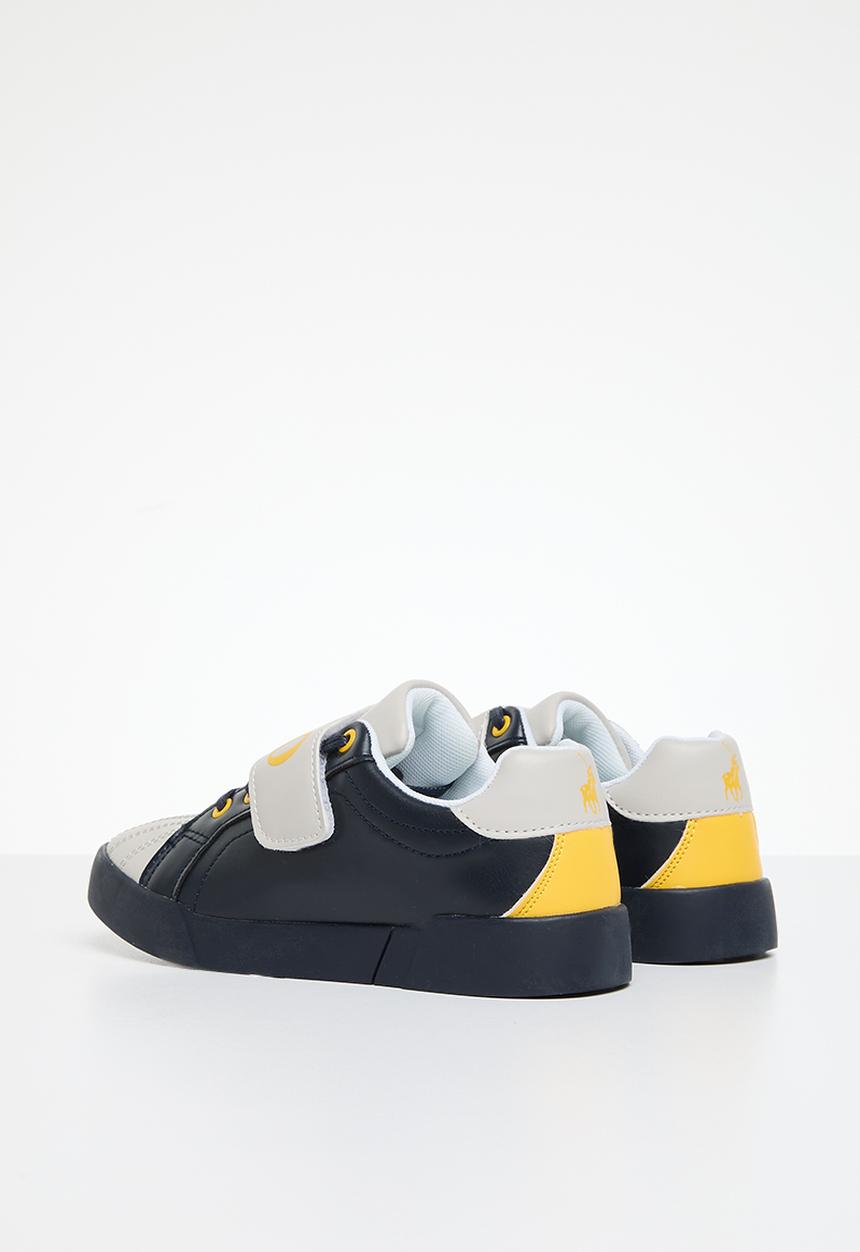 POLO - Boys velcro colour block sneakers  - navy