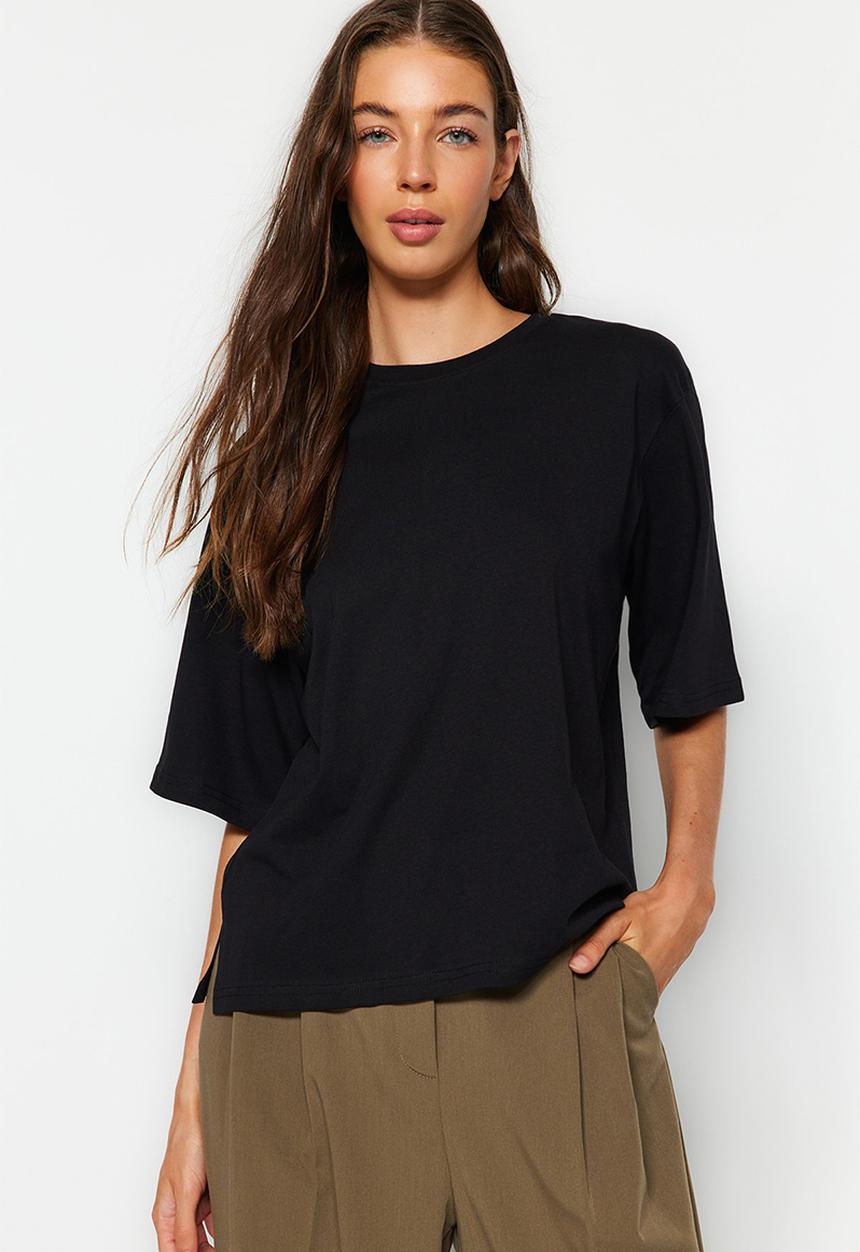 Trendyol - Relaxed tee - black