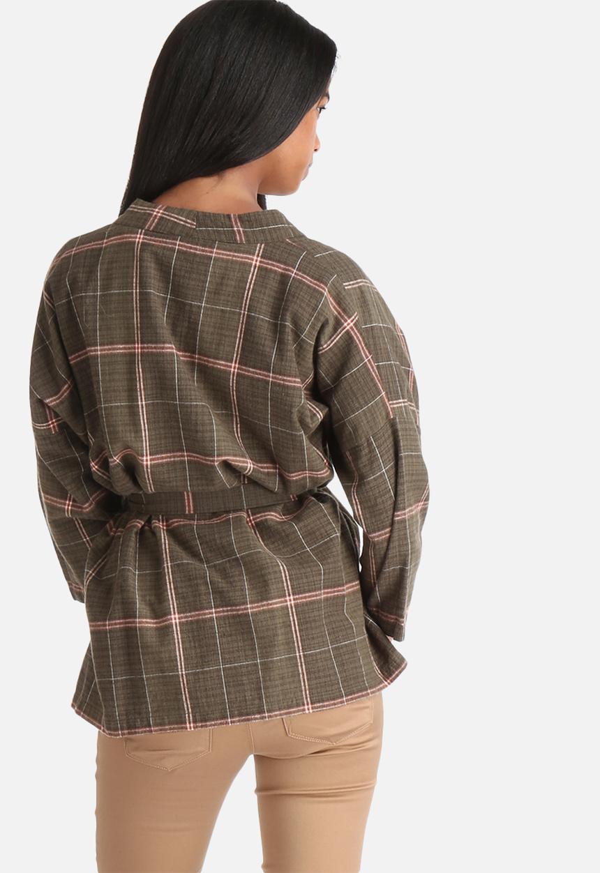 VILA - Winthercheck Kimono