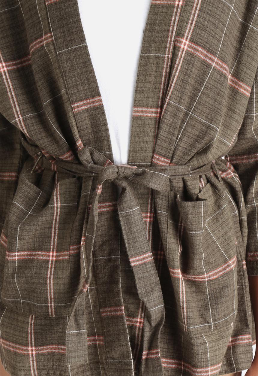 VILA - Winthercheck Kimono