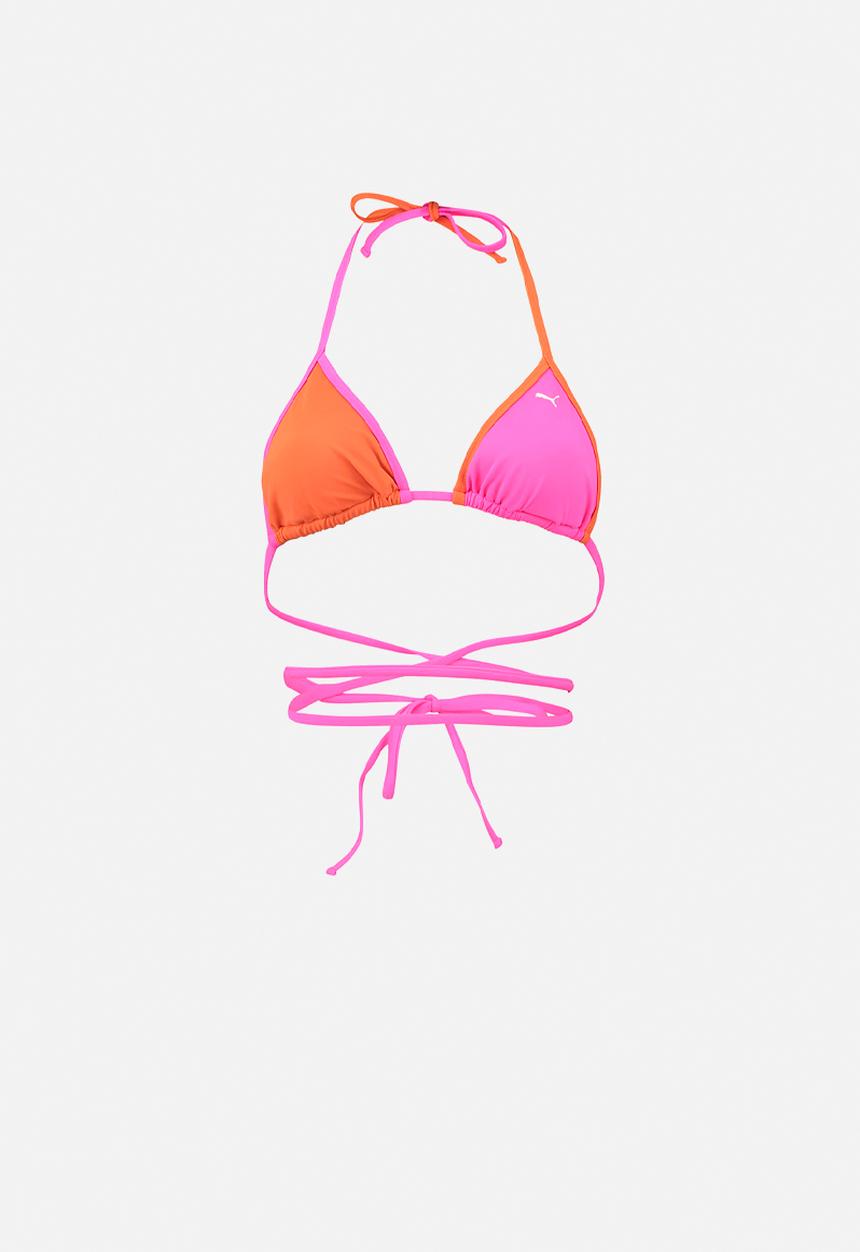 PUMA - Puma swim women wrap triangle - pink/chili