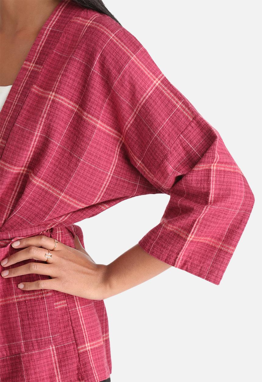 VILA - Winthercheck Kimono