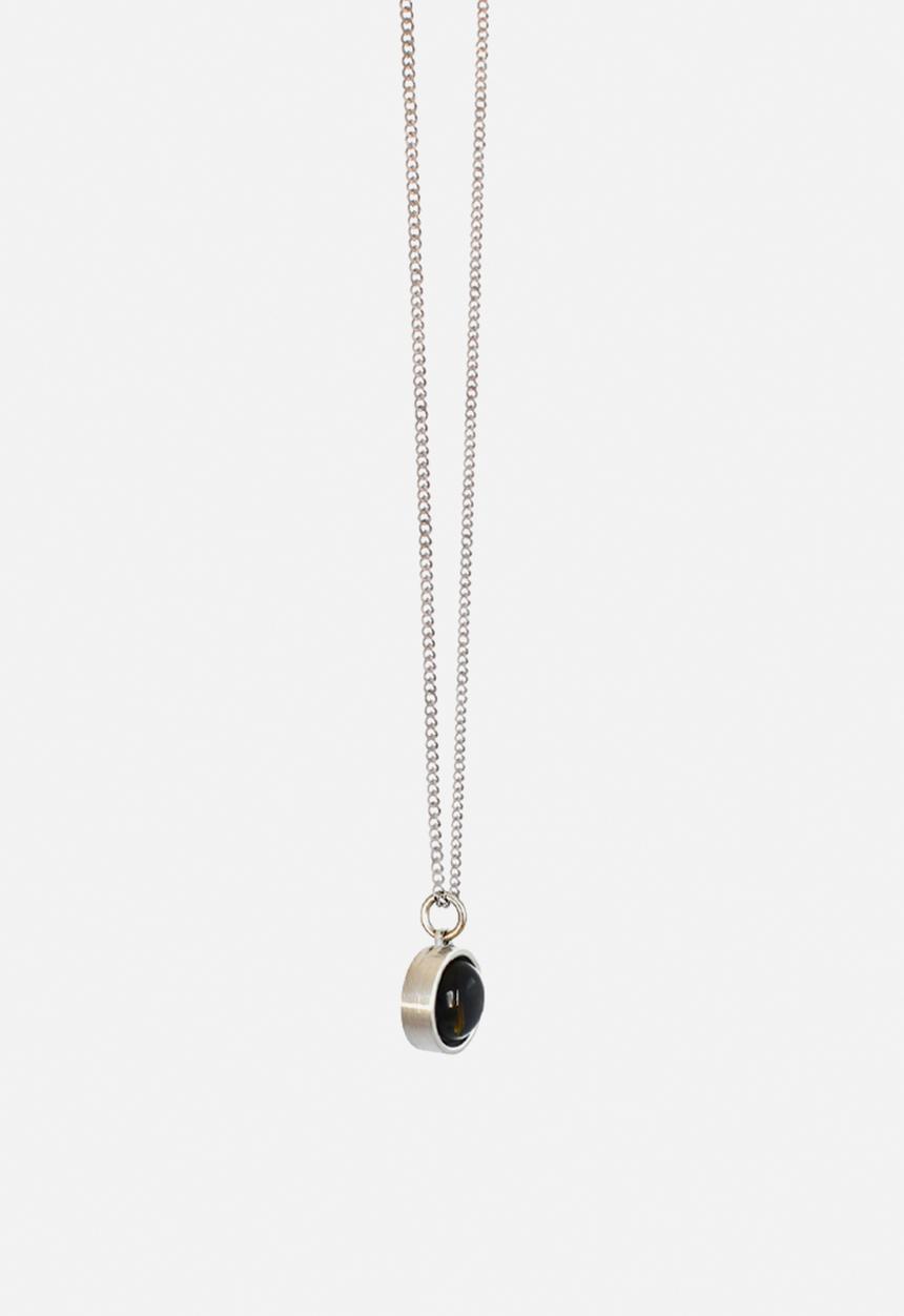 Dan Fuller Jewellery - Black Tigers Eye Gem Stone Necklace - Silver