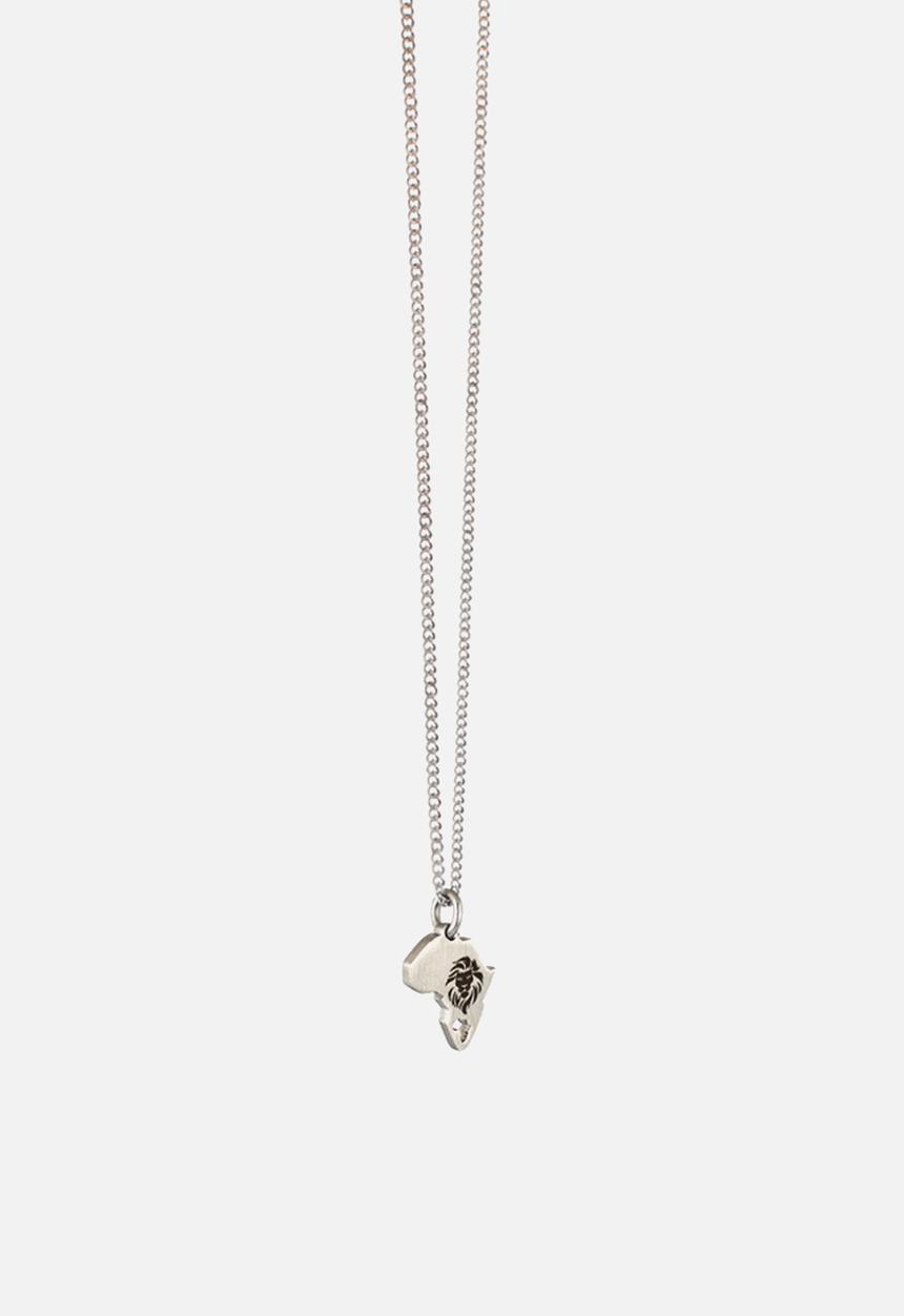 Dan Fuller Jewellery - Lion Engraved Africa in Africa Necklace - Silver