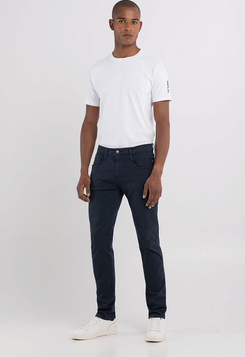 Replay - 10.5 OZ bull hyperflex stretch denim slim - blue