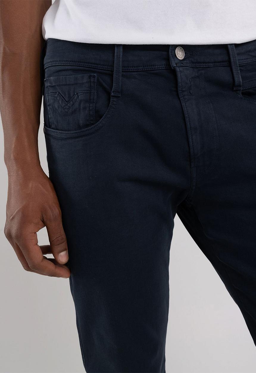 Replay - 10.5 OZ bull hyperflex stretch denim slim - blue