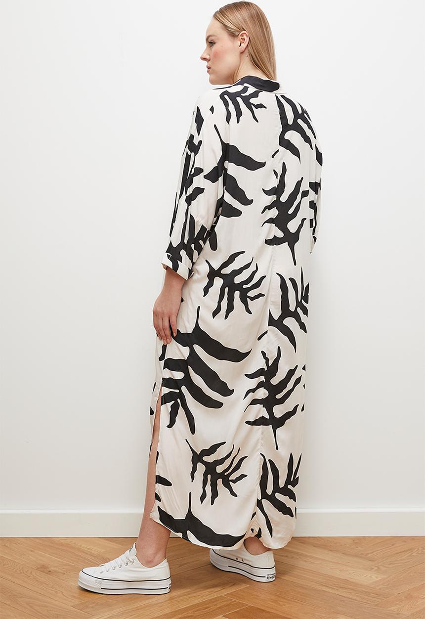 edit - Maxi kaftan dress - mono fern
