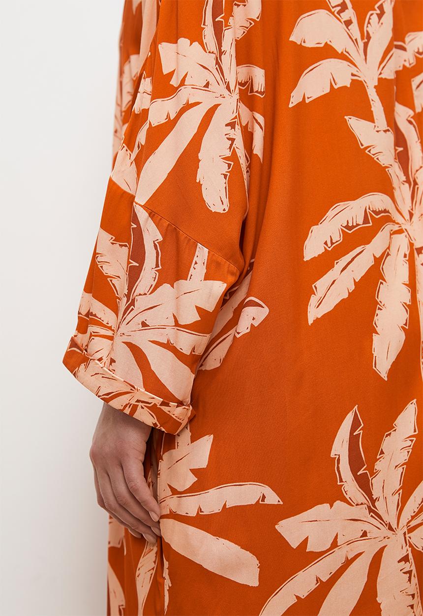 edit - Maxi kaftan dress - palm print