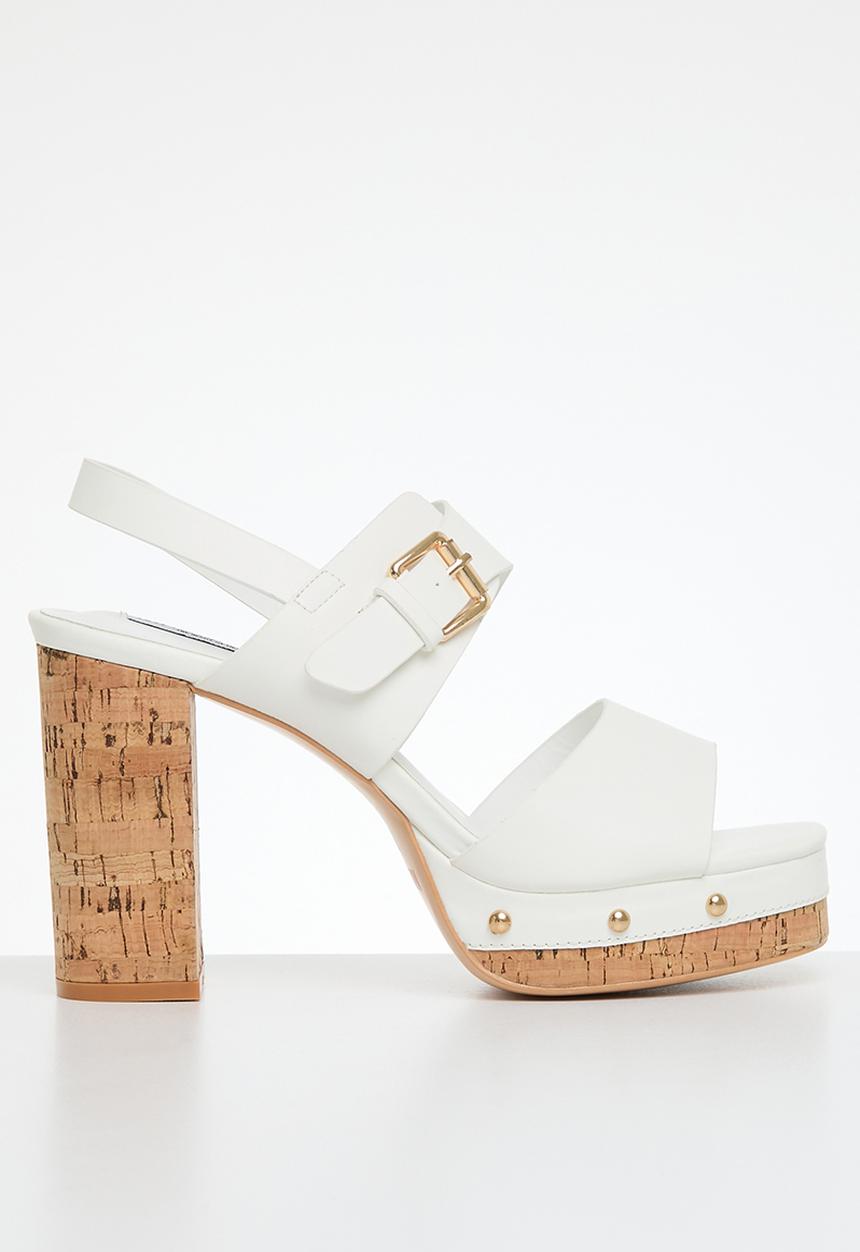 Madison® - Alexis cork detail platform sandal - white