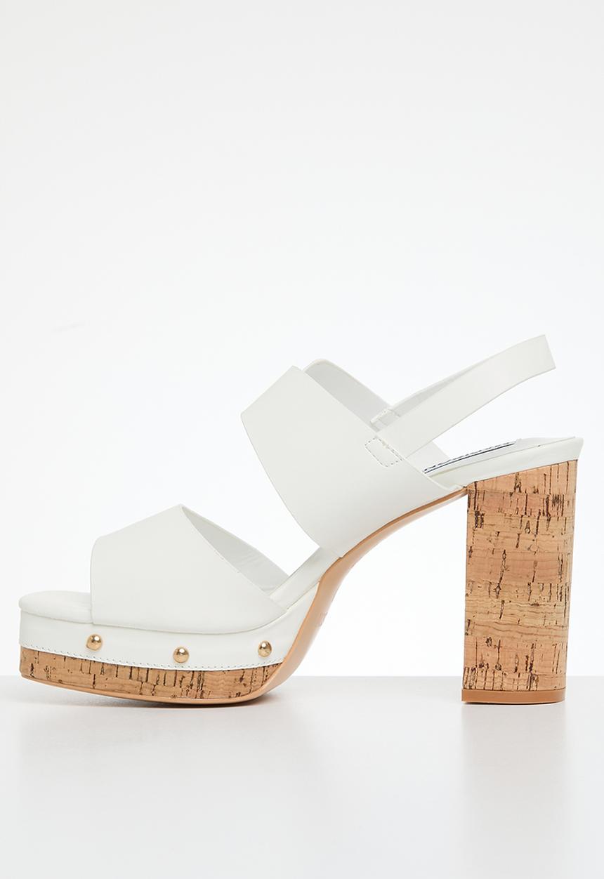Madison® - Alexis cork detail platform sandal - white