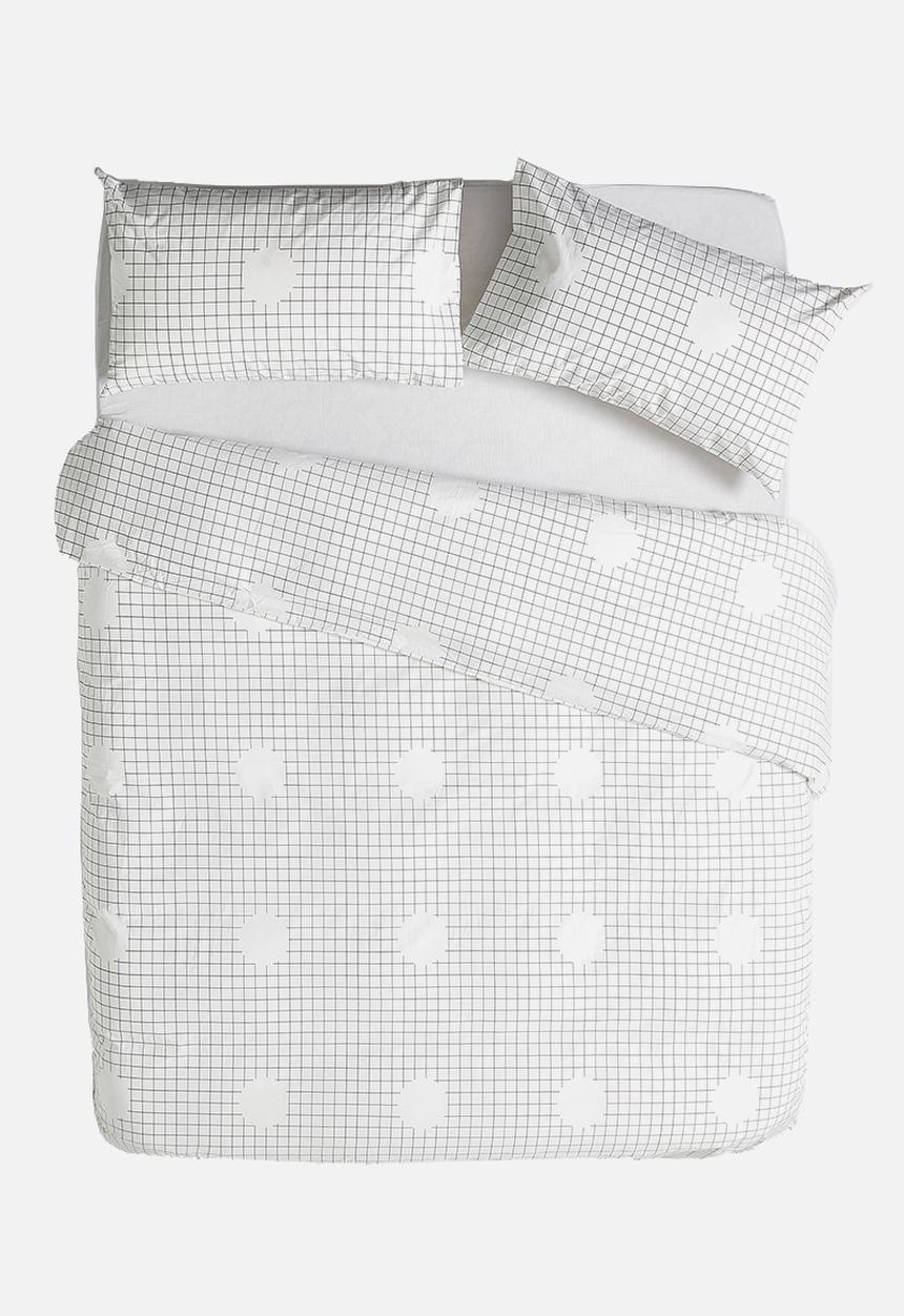 Sixth Floor - Sam printed cotton duvet cover set - black & white 