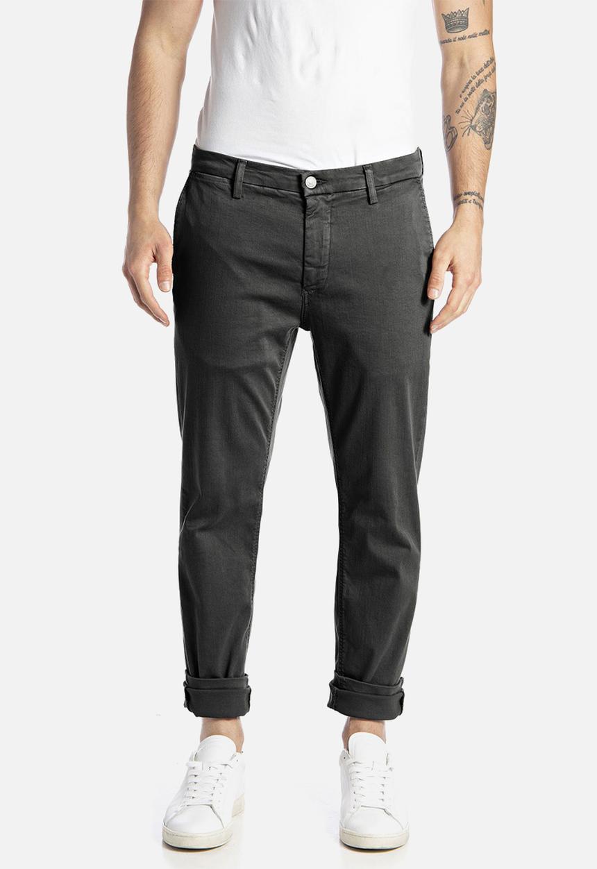 Replay - 10.5 OZ bull hyperflex stretch denim slim - chalk mouse