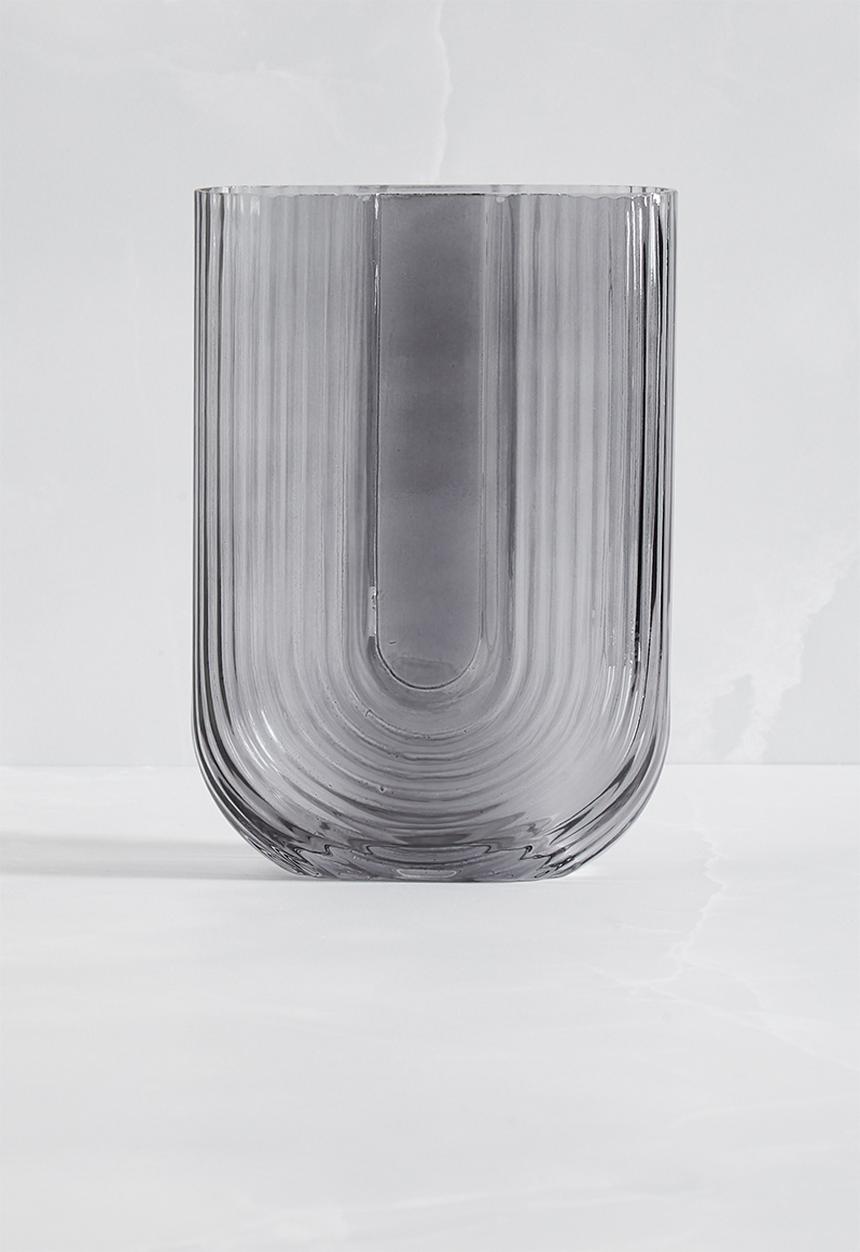 Sixth Floor - U glass vase - smoke
