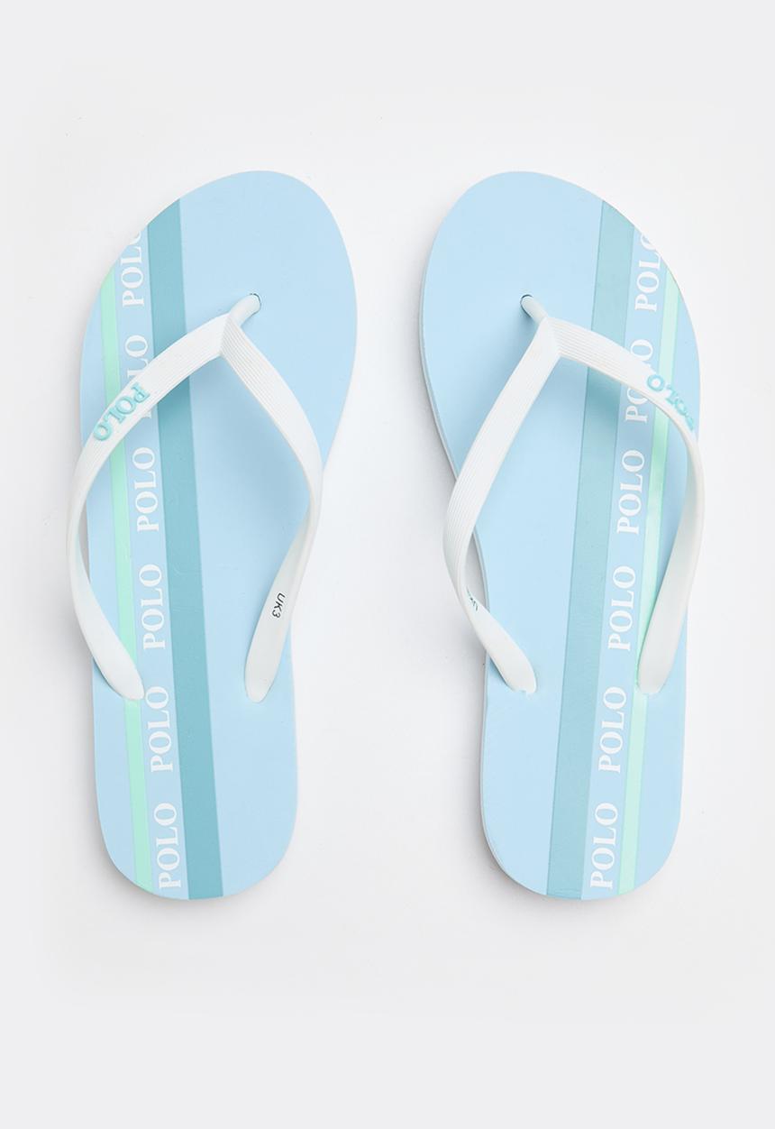 POLO - Youths stripe flip flop - blue