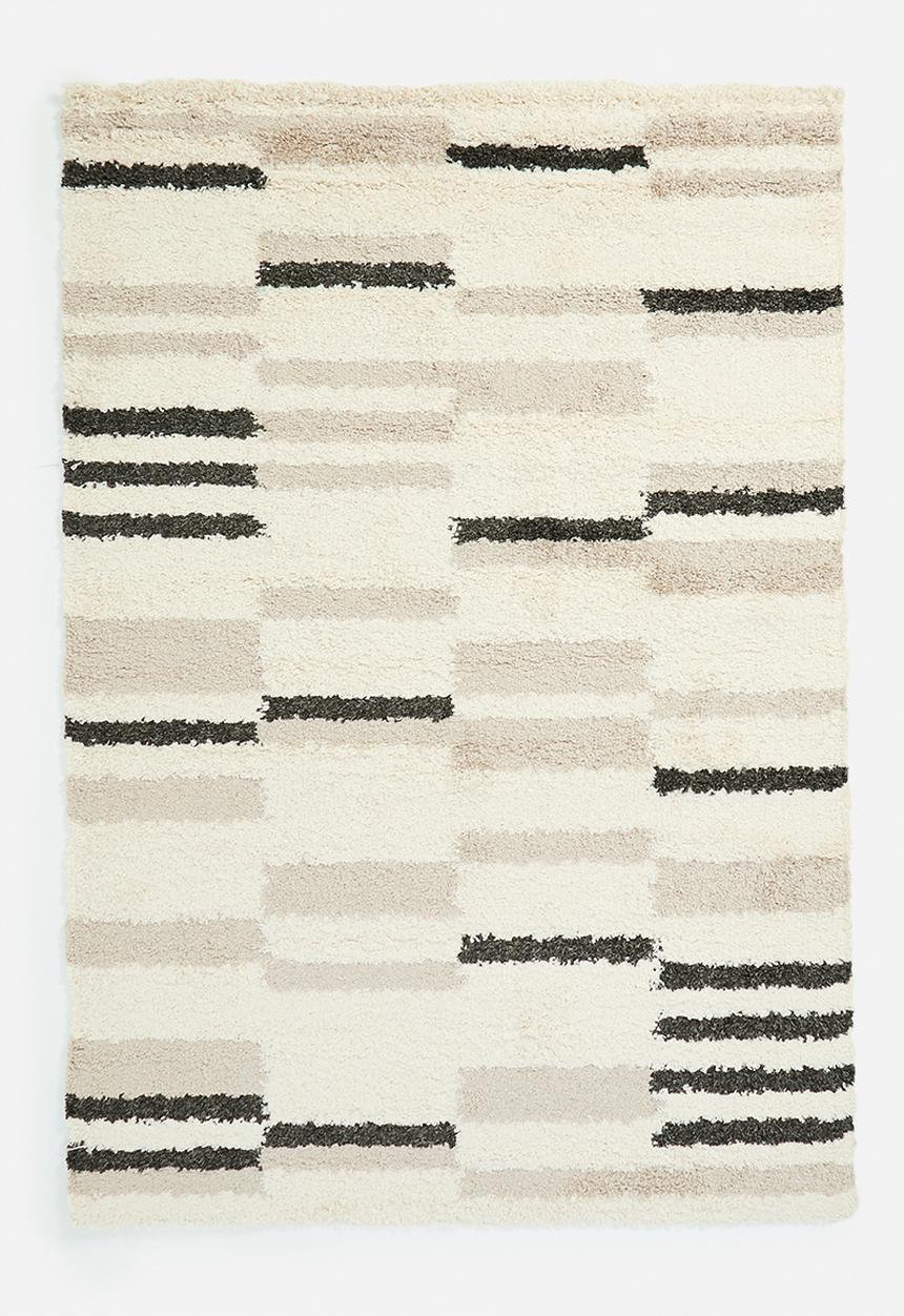 Fotakis - Gippy shaggy rug - graphic cream & black